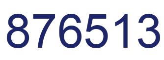 Number 876513 blue image