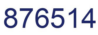 Number 876514 blue image