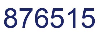 Number 876515 blue image