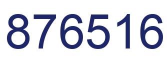 Number 876516 blue image