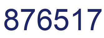Number 876517 blue image
