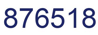 Number 876518 blue image