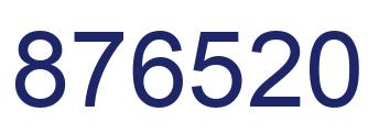 Number 876520 blue image