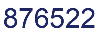Number 876522 blue image