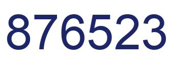 Number 876523 blue image