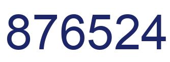 Number 876524 blue image