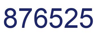 Number 876525 blue image