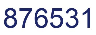 Number 876531 blue image