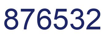 Number 876532 blue image