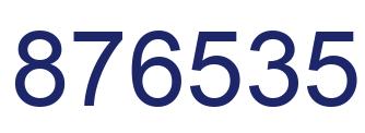 Number 876535 blue image