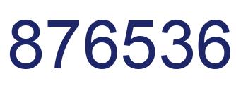 Number 876536 blue image