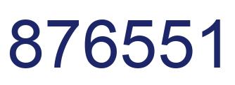 Number 876551 blue image