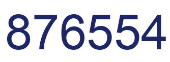 Number 876554 blue image