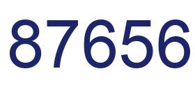 Number 87656 blue image