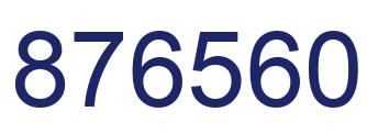 Number 876560 blue image