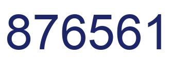 Number 876561 blue image