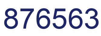 Number 876563 blue image