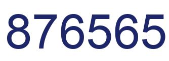 Number 876565 blue image