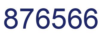 Number 876566 blue image