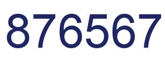 Number 876567 blue image