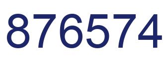 Number 876574 blue image