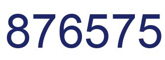Number 876575 blue image