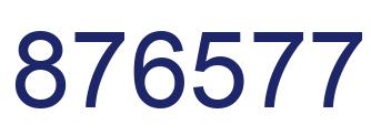 Number 876577 blue image