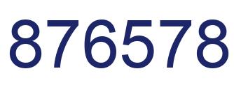 Number 876578 blue image