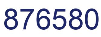 Number 876580 blue image