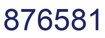 Number 876581 blue image