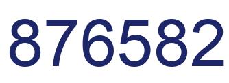 Number 876582 blue image