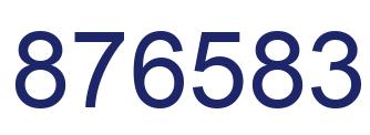 Number 876583 blue image