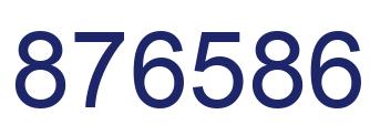 Number 876586 blue image