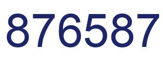 Number 876587 blue image