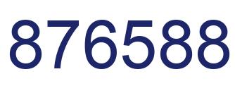 Number 876588 blue image
