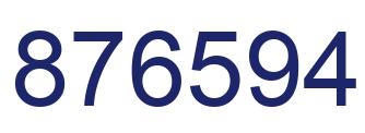 Number 876594 blue image