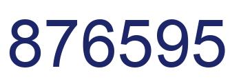 Number 876595 blue image