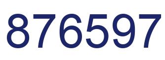Number 876597 blue image