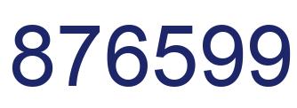 Number 876599 blue image