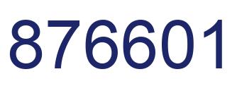 Number 876601 blue image