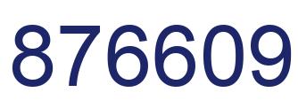 Number 876609 blue image