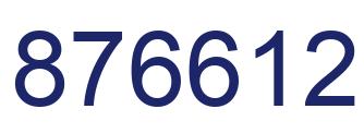 Number 876612 blue image