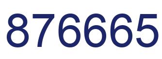 Número 876665 imagen azul