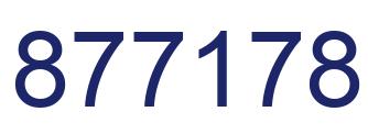 Number 877178 blue image