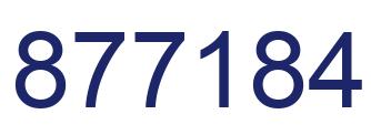 Number 877184 blue image