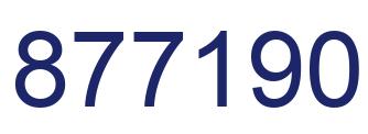 Number 877190 blue image