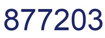Number 877203 blue image