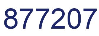 Number 877207 blue image