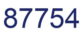 Number 87754 blue image