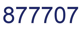 Número 877707 imagen azul